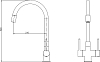 Комплект Мойка кухонная Domaci Болонья М-161-002 черная + Смеситель Ливорно WFD04023 черный