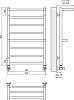 Полотенцесушитель водяной Ewrika Гелла АН8 80х50 с полкой, хром