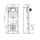 Инсталляция Am.Pm с безободковым унитазом BelBagno Alpha BB300CHR, сиденье микролифт клавиша хром, комплект
