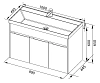Тумба под раковину Aquanet Латина 179637 белый