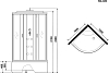 Душевая кабина Niagara Ultra 100x100 NG-309-01 3090164, профиль хром, стекло прозрачное