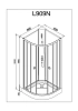 Душевая кабина Deto L L909NGM