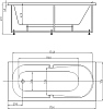 Акриловая ванна Aquatek Лея 170x75 см LEY170-0000045, белый