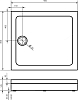 Душевой поддон Bas Олимпик 90x80 ПН00049, белый