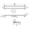 Дренажный канал Excellent Stilio, INEX.1515.800.P.SNP, 80 см, вставка под плитку хром