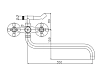 Смеситель для ванны с душем Cron CN19 CN2619-2 хром