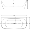 Акриловая ванна Allen Brau Priority 170x78 2.31003.21/CGM, белый матовый/олива