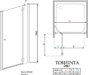 Душевая дверь в нишу Radaway Torrenta DWJ 110 прозрачное стекло R