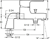 Смеситель для ванны Jacob Delafon July E16043-4-CP