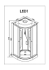 Душевая кабина Deto L L601GM+EL