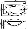 Акриловая ванна Gemy 170х92 G9072 B R