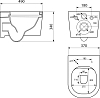 Унитаз подвесной Point Веста PN41701BM, чёрный матовый