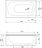 Акриловая ванна Cezares 130х70 ECO-130-70-40-W37