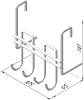 Комплект Рейлинг Domaci Феррара D21342 100, белый муар + Держатель D21358 для бумажных полотенец, белый муар + Держатель D21360 с крючками, белый муар + Держатель D21356 для ножей и досок, белый муар + Держатель D21360 с крючками, белый муар