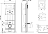 Комплект инсталляция с подвесным унитазом Damixa Sirius DX86.IS10151.1700 с сиденьем микролифт и кнопкой смыва хром