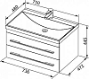 Тумба с раковиной Aquanet Нота NEW 75 00212853 венге