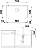 Кухонная мойка Blanco Subline 700-U 523448 шампань