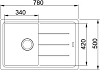 Кухонная мойка 78 см Franke Basis BFG 611 3,5" 114.0259.930, серый