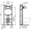 Инсталляция Vitra 800-2012 с унитазом Stworki Хельсинки 800-2012/63429 Clean On DPL EO slim 63429, крышка микролифт, клавиша белая