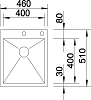 Кухонная мойка Blanco Zerox 400-IF/A 523100 нержавеющая сталь Durinox