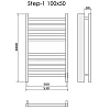 Полотенцесушитель электрический Ника Step-1 STEP-1 100/50 черн мат U черный