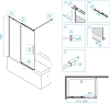 Шторка для ванной RGW SC-43, 34114312-11