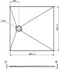 Душевой поддон Jacob Delafon Tolbiac 90x90 E6D327RU-NGM, черный матовый