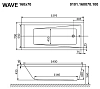 Акриловая ванна Whitecross Wave 0101.160070.100.LINENANO.CR хром, белый