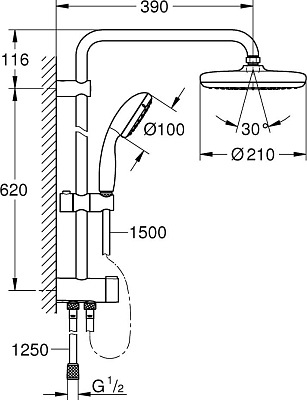 Душевая стойка Grohe New Tempesta System 26381001