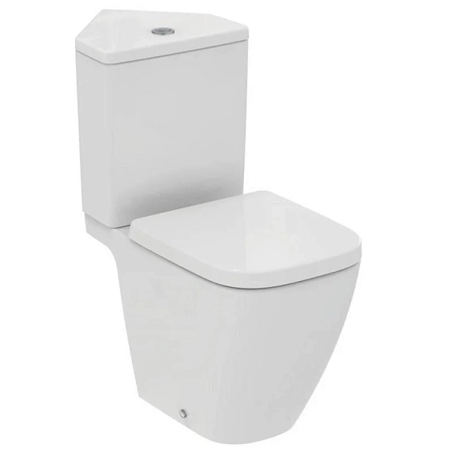 Напольный унитаз-компакт Ideal Standard I.Life T459601/T520101 S RimLS+, угловой, белый