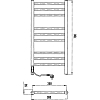 Электрический полотенцесушитель Laris Астор ЧКЧ9 350х700 L 73207864, черный муар