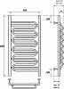 Полотенцесушитель электрический Point PN01158SE П7 500x800 левый/правый, хром