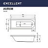 Акриловая ванна Excellent AURUM WAEX.AUR18.AERO.CR белый