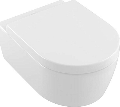 Подвесной унитаз Villeroy & Boch Avento 5656HRR1 alpin с CeramicPlus с сиденьем микролифт