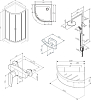 Комплект ограждение AM.PM Gem 80x80 WK90EM. черный