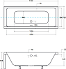 Акриловая ванна Besco Quadro 170х75 WAQ-170-PK