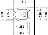 Подвесной унитаз Duravit ME by Starck 25290926001 белый матовый, с покрытием WonderGliss