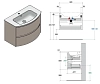 Тумба под раковину Berloni Bagno Way Round WARBS2CHD4C 1429 бежевый