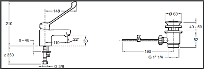 Смеситель для раковины Jacob Delafon Easy E16024-4-CP