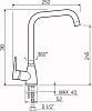 Смеситель для кухни РМС SL77BL-017F-1, черный