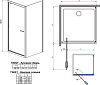 Душевой уголок Radaway Twist DW+S 70 прозрачное стекло