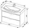 Мебель для ванной Aquanet Франка 85 белая