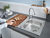 Комплект Grohe Bau 31562SD0 Кухонная мойка K200 31552SD0 + Смеситель BauEdge 31367000 для кухонной мойки