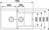 Кухонная мойка 78 см Franke Maris MRG 651-78 3,5" 114.0296.513, ваниль