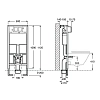 Инсталляция Roca Duplo WC 890090020 для унитаза, кнопка смыва 890095001, цвет хром