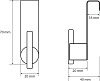 Крючок для полотенец Bemeta Omega 104106152 хром