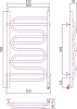 Полотенцесушитель электрический Сунержа Иллюзия 95x50 R