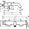 Смеситель для ванны Hansgrohe Tecturis S 73422000, хром