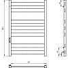 Электрический полотенцесушитель Laris Гефест ЧКЧ П7 500х800 R 73207617, черный муар