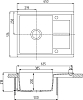 Кухонная мойка Aquaton Делия 65 1A718632DE230, серый